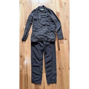 MM6 Maison Margiela Dark Olive-Gray Jacket and Pants Set Size 44